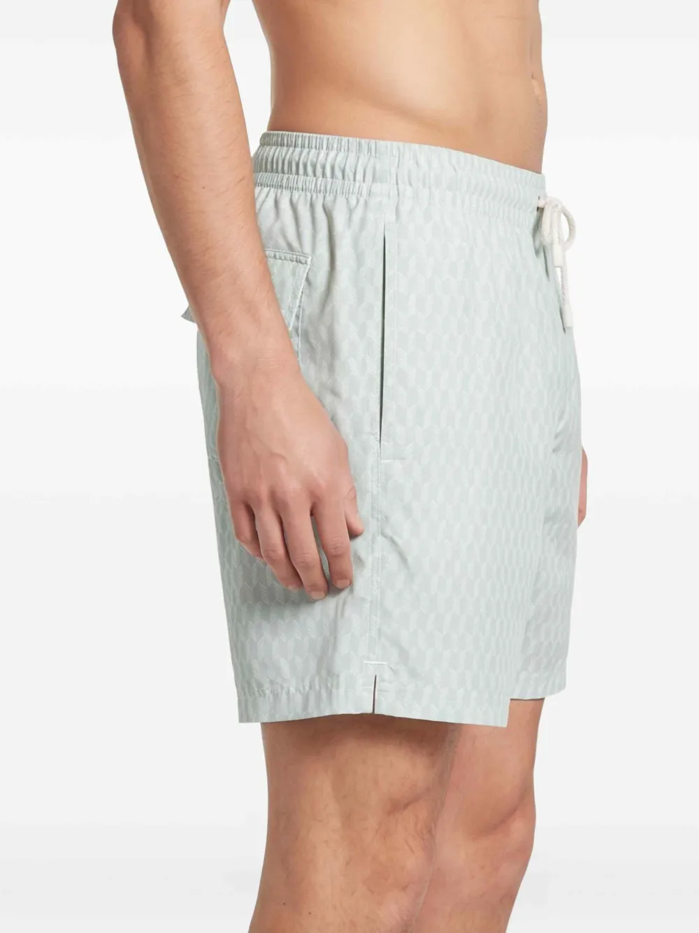 Canali Zwembroek met geometrische print Groen