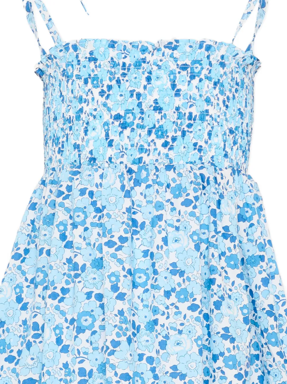 Pesciolino Rosso Kids Jurk met bloemenprint Blauw