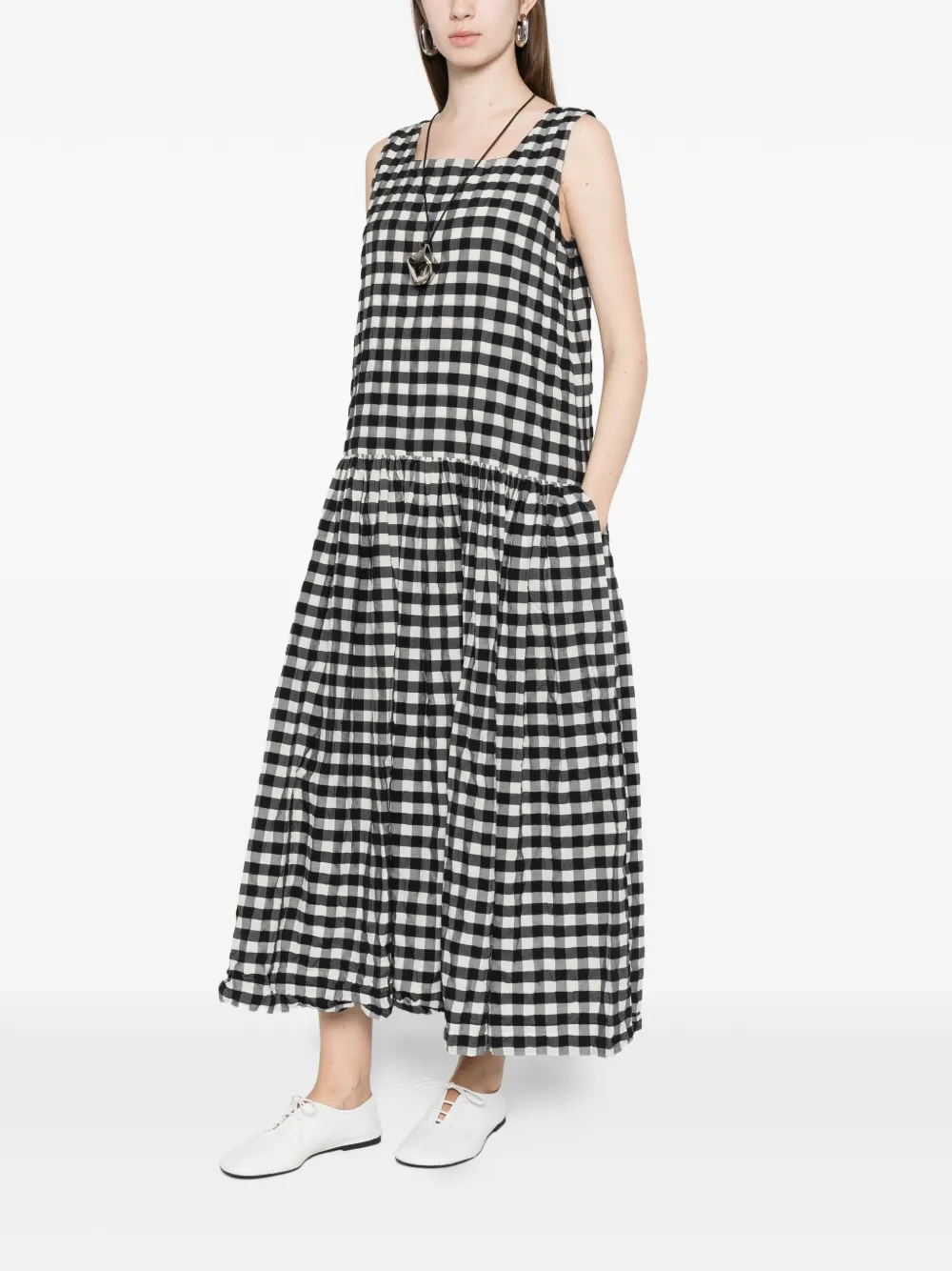  Ricorrrobe Gingham Dress - Black 