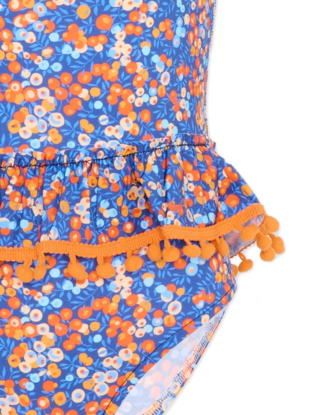 Pesciolino Rosso Kids Badpak met bloemenprint Blauw