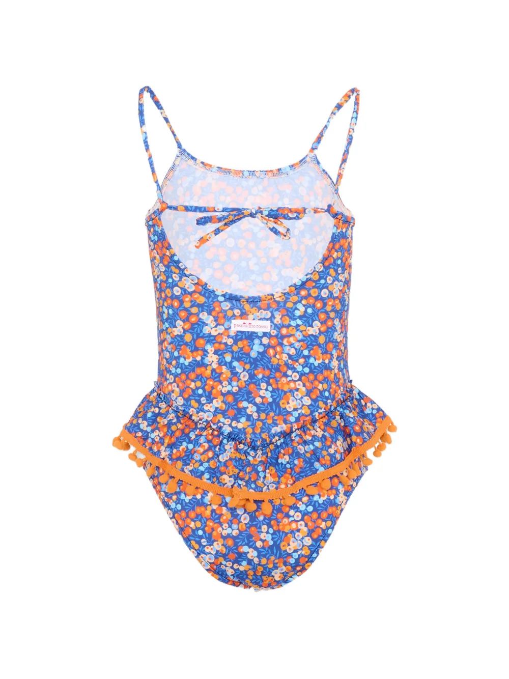 Pesciolino Rosso Kids Badpak met bloemenprint Blauw