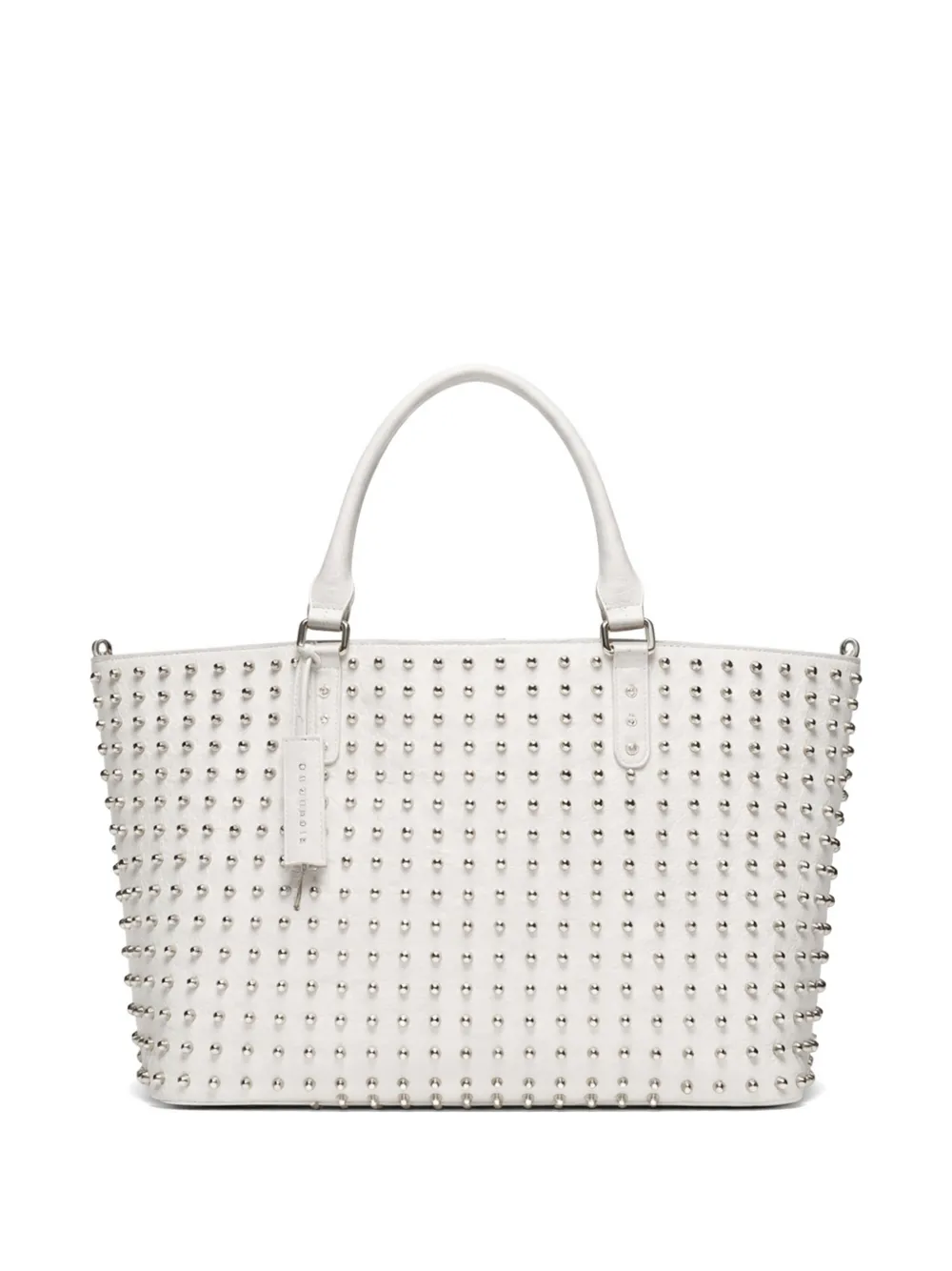 John Richmond stud-embellished tote bag - Bianco