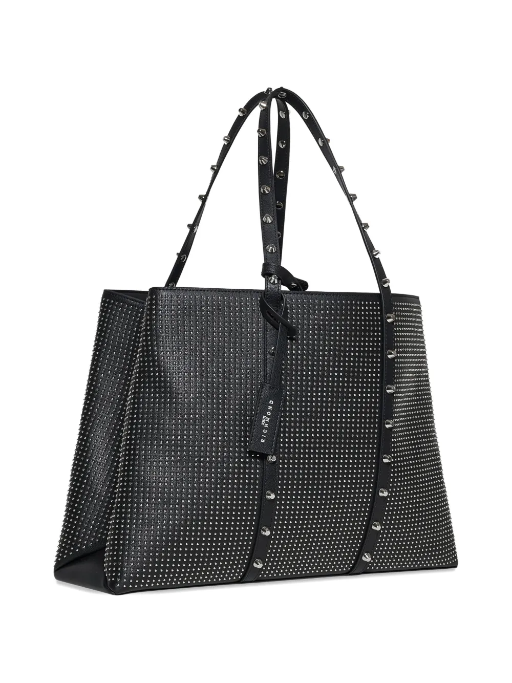 John Richmond Schoudertas met studs Zwart