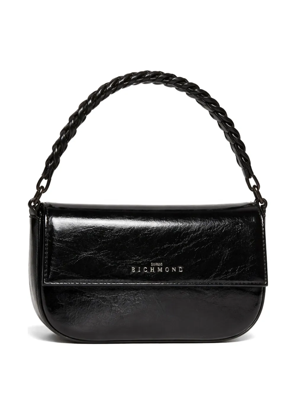 John Richmond mini braided-handle shoulder bag - Nero