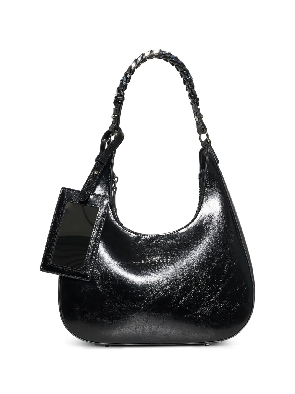 John Richmond Braided-handle Shoulder Bag In Black