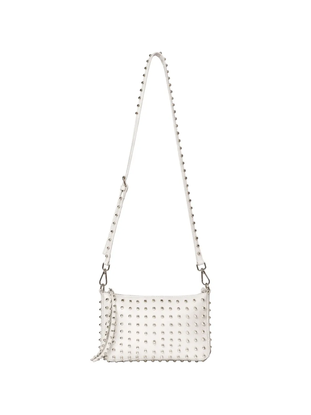 John Richmond mini stud-embellished shoulder bag - Bianco