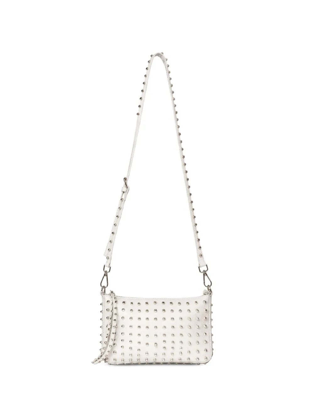 John Richmond mini stud-embellished shoulder bag - Bianco
