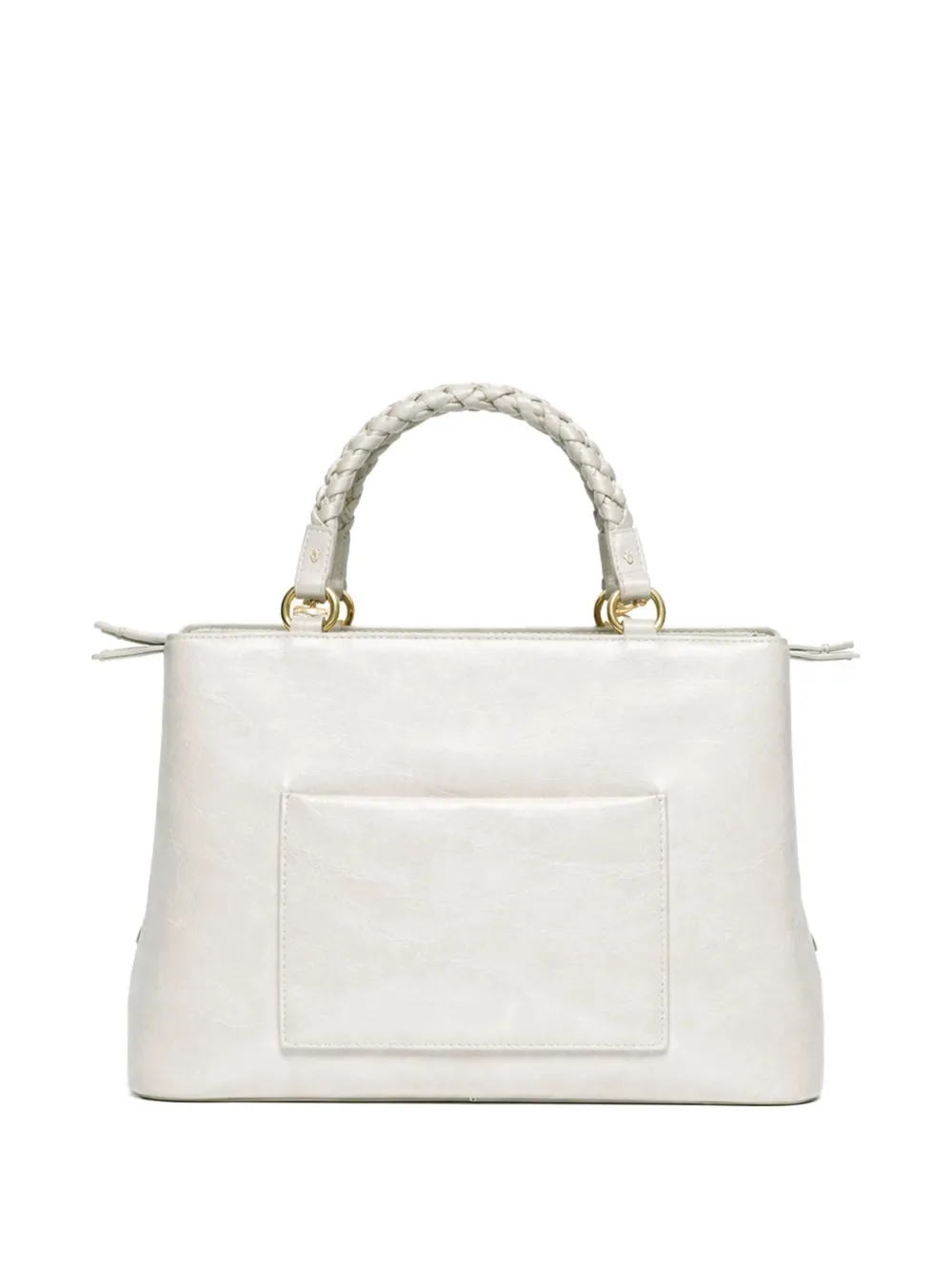 John Richmond Shopper met gevlochten handvat Wit