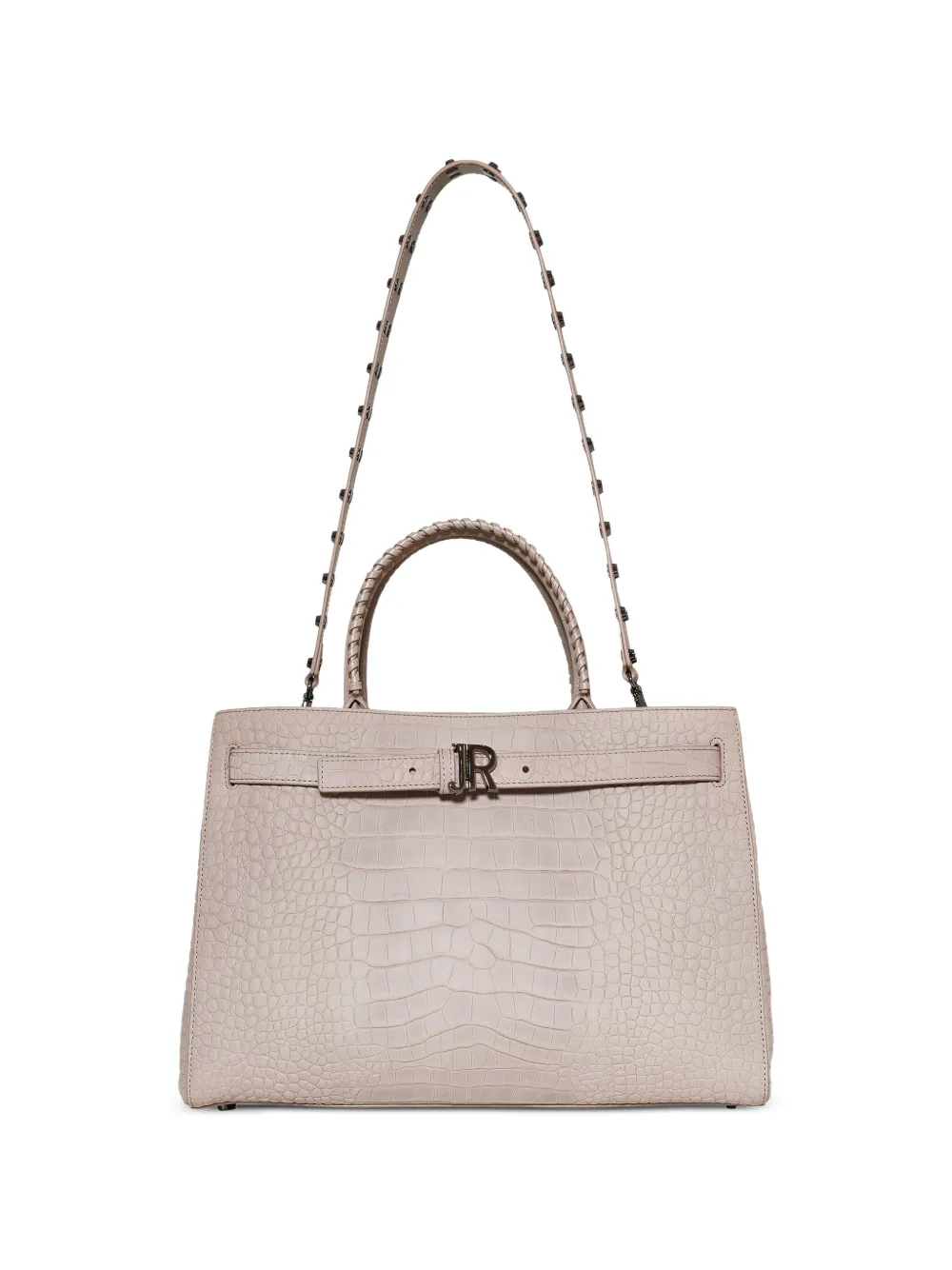 John Richmond croc-effect stud-embellished tote bag - Toni neutri