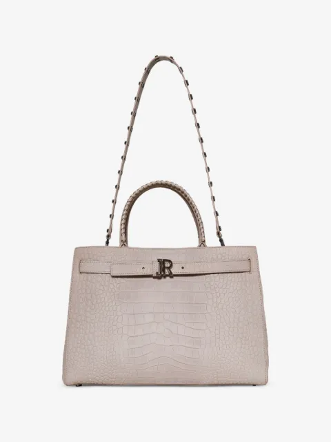 John Richmond Shopper met krokodillen-reliëf en studs
