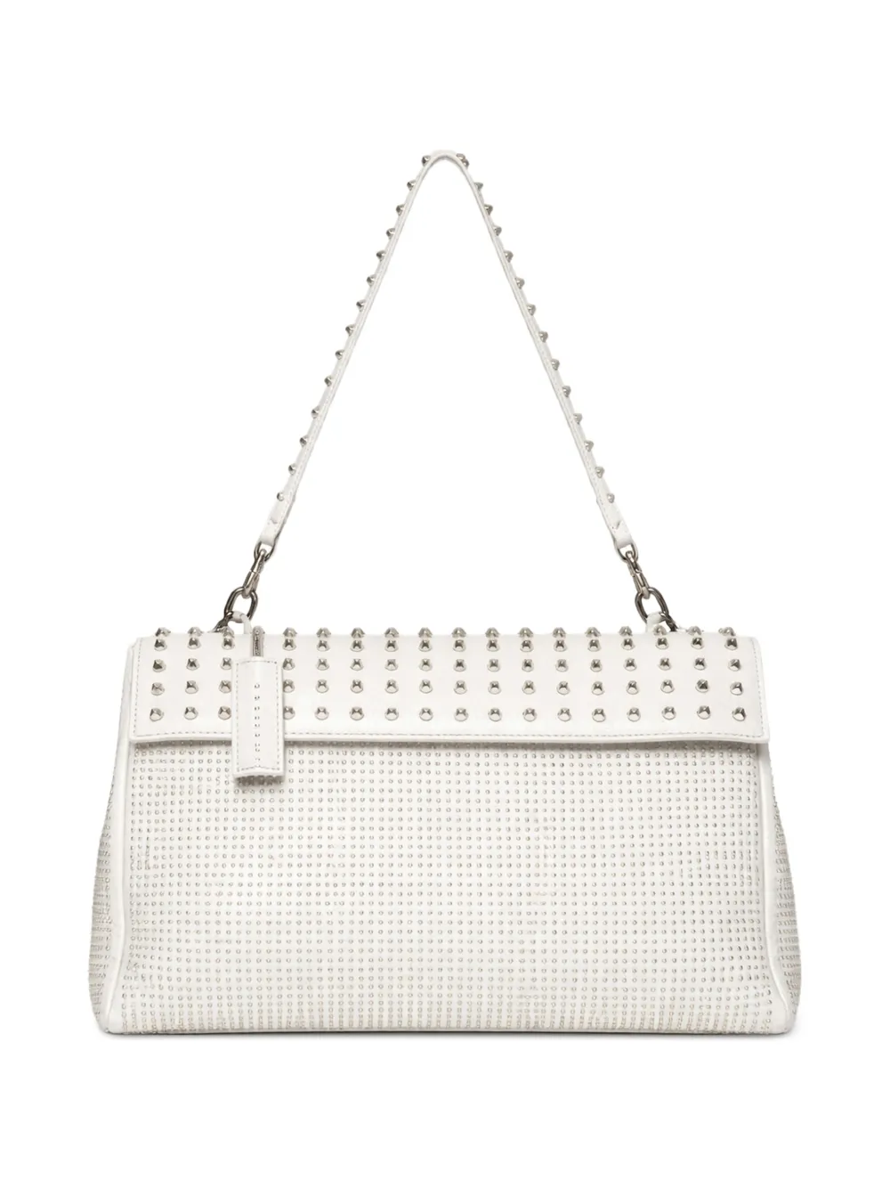 John Richmond studded shoulder bag - Bianco