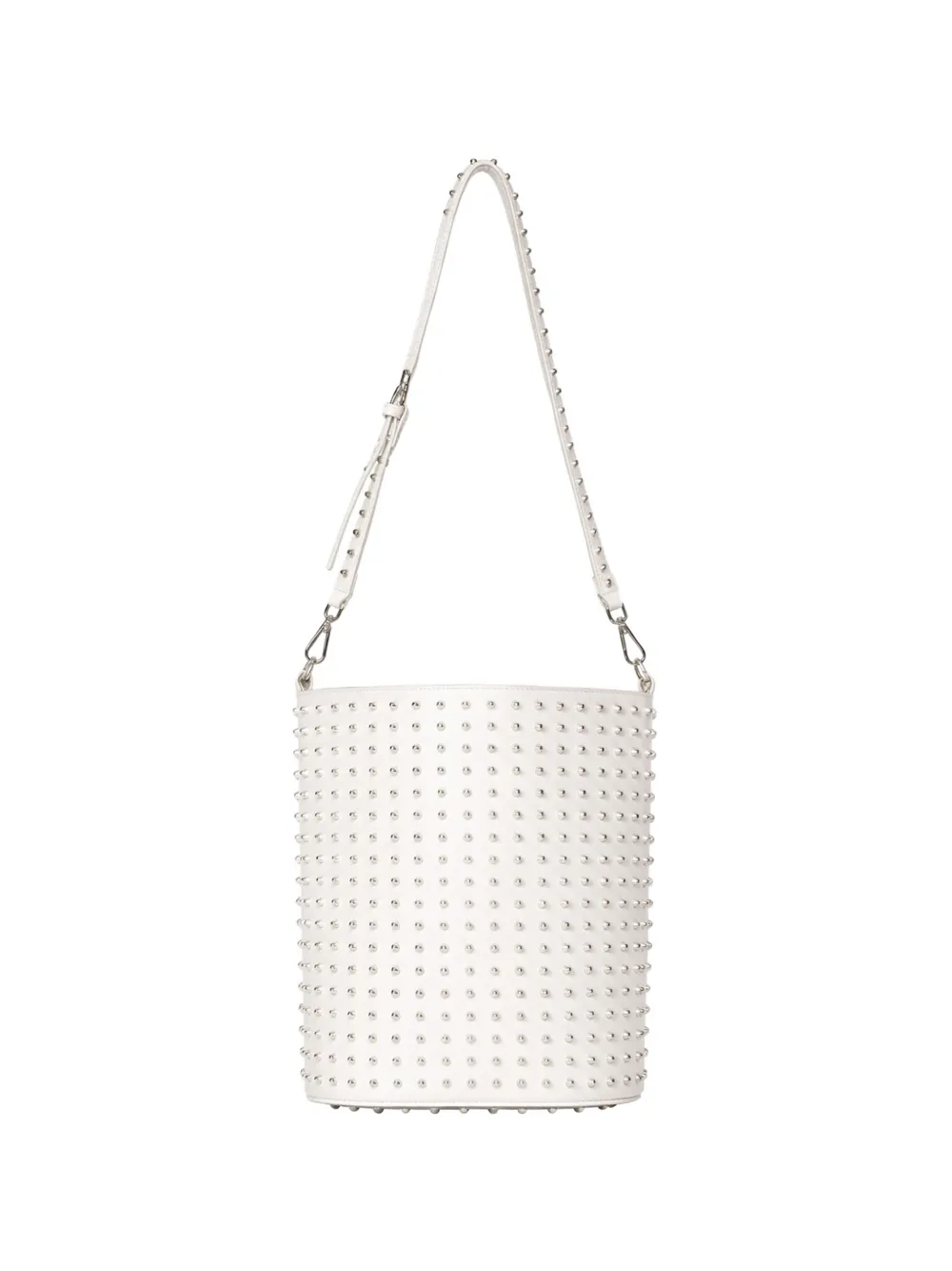 John Richmond stud-embellished bucket bag - Bianco