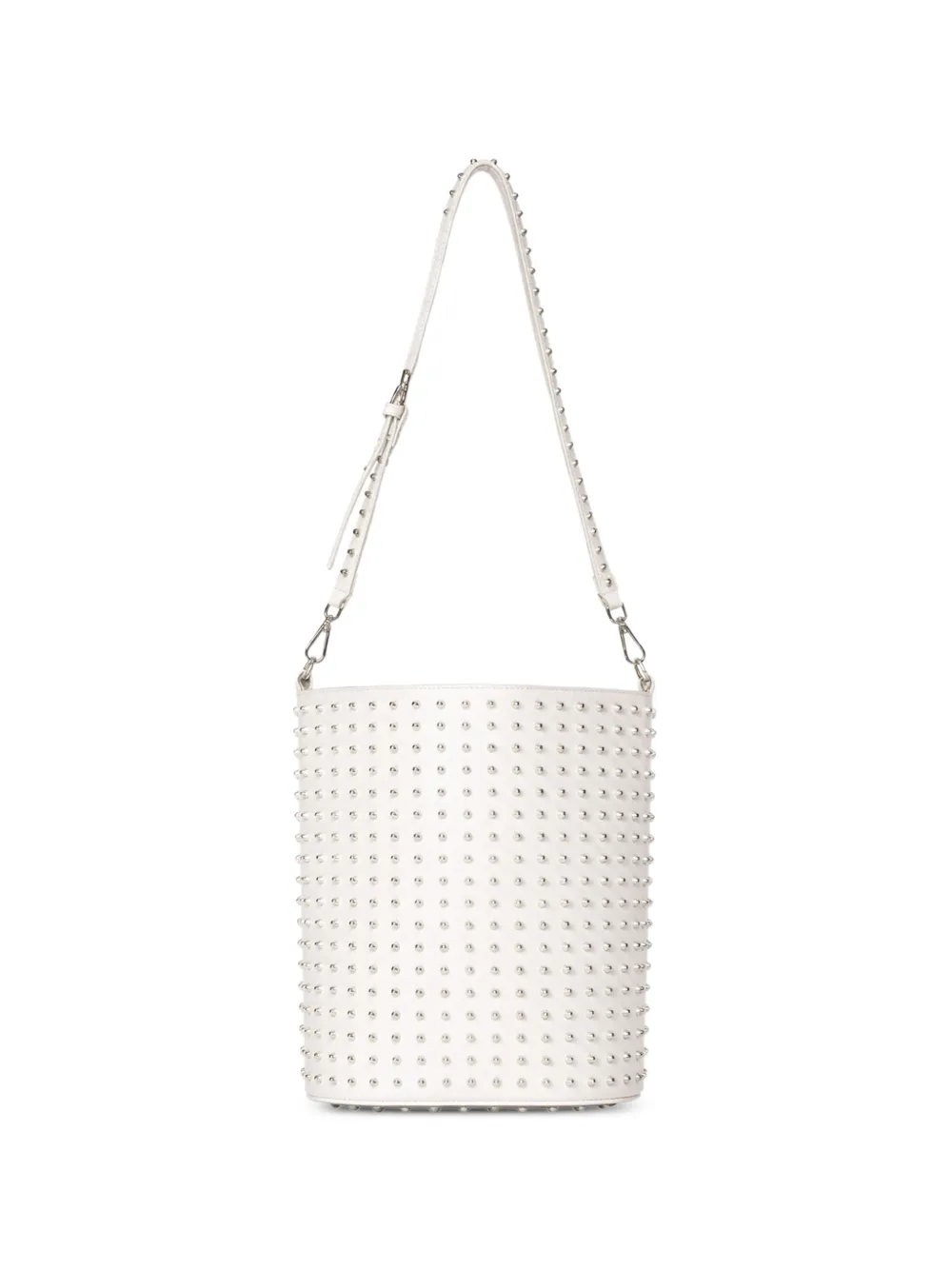John Richmond stud-embellished bucket bag - Weiß