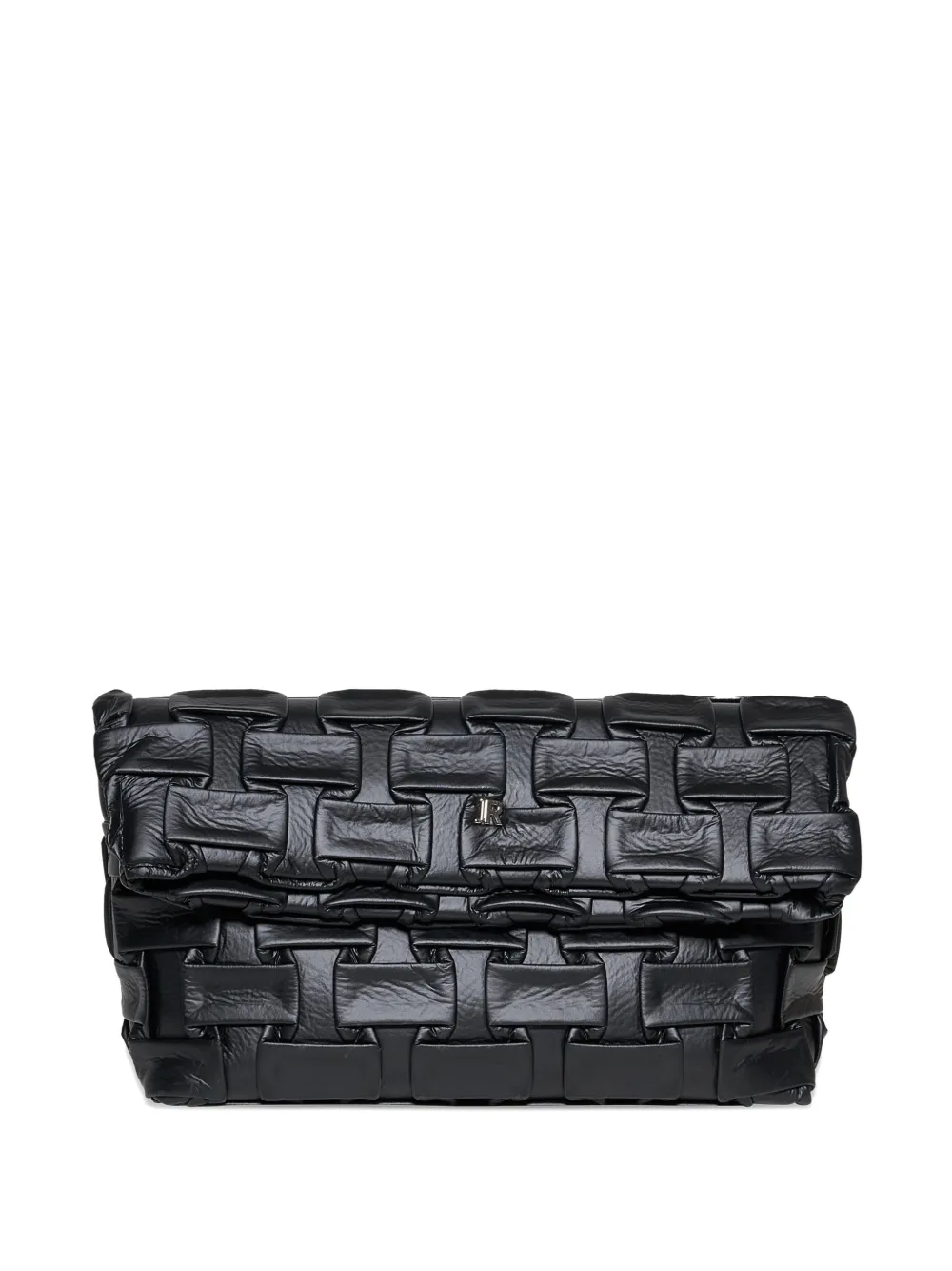 John Richmond Woven Clutch Bag In Black