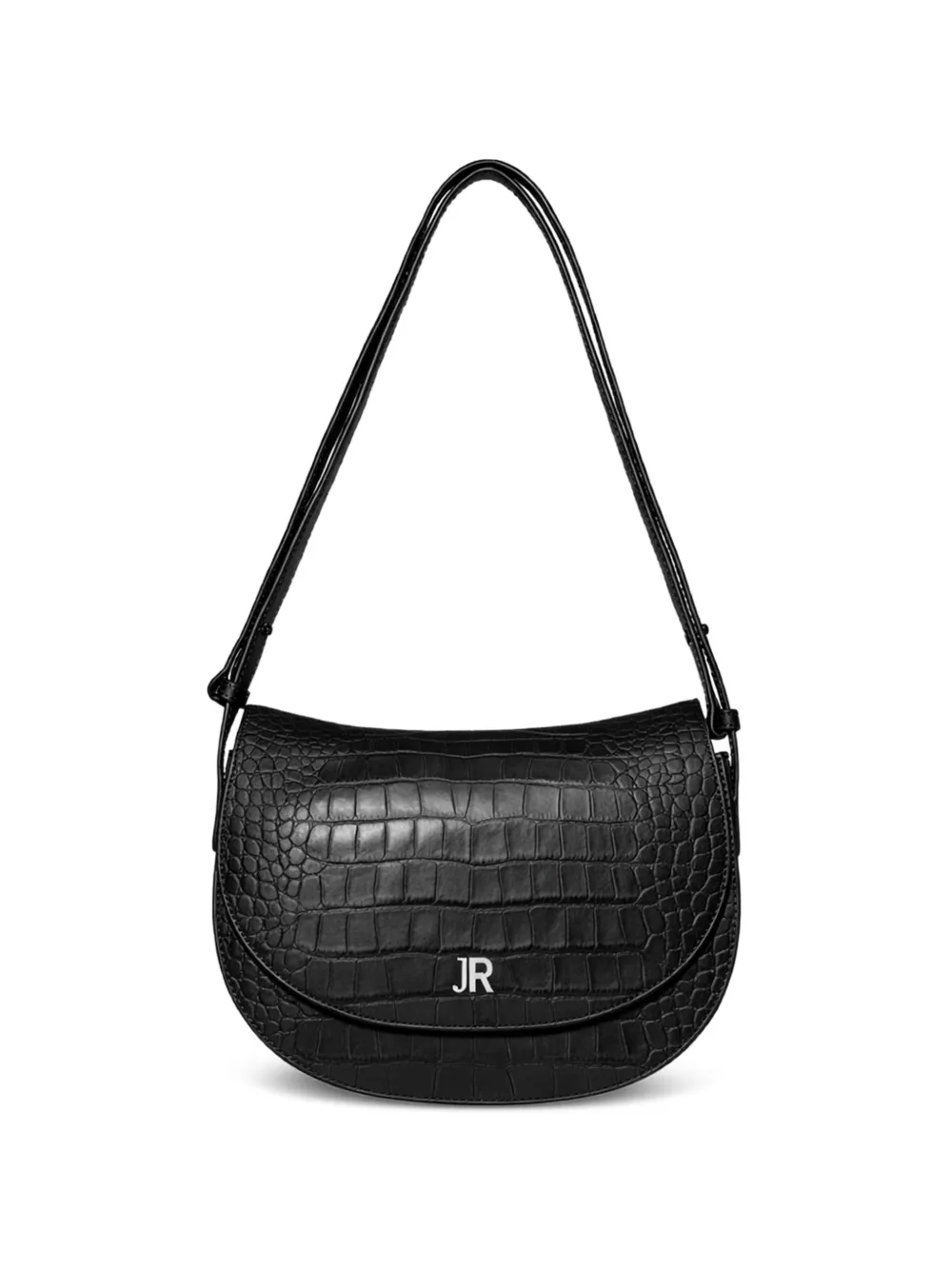 John Richmond croc-effect shoulder bag - Nero
