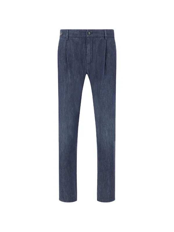 Paul & Shark Button Denim Trousers in Blue