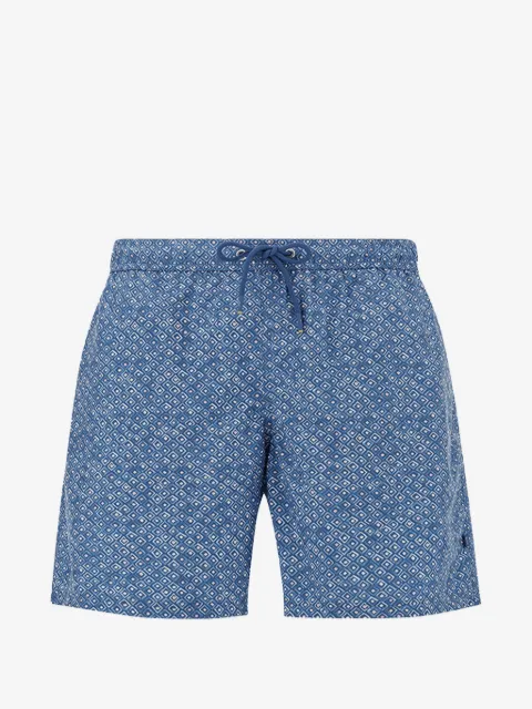 Paul & Shark Geometric Watercolor print swim shorts