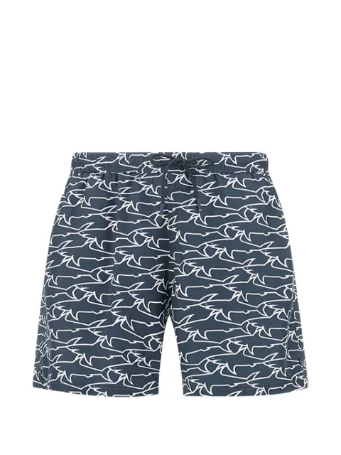 Paul & Shark shark-print swim shorts