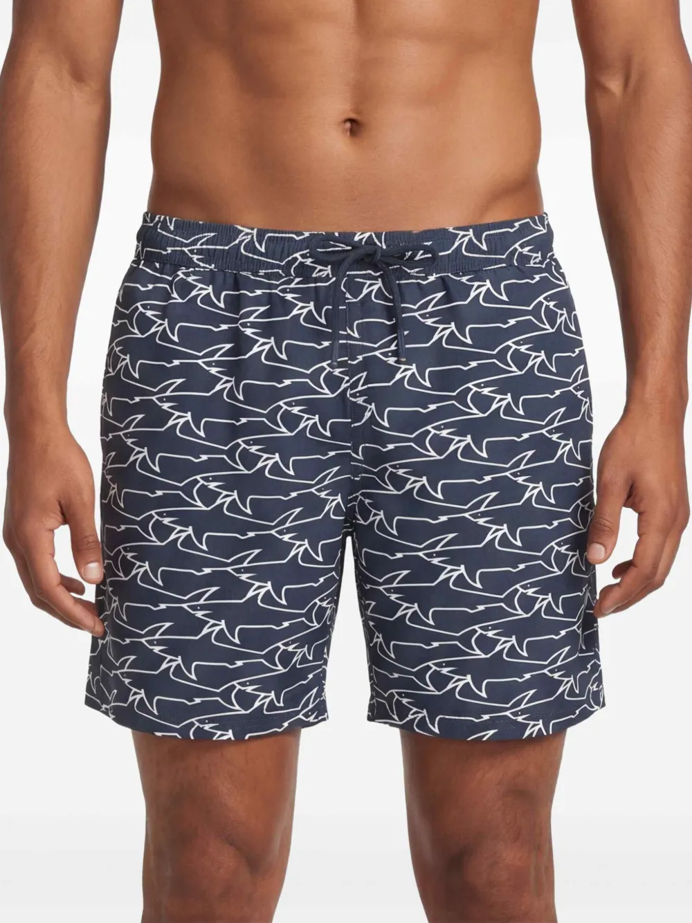 Paul & Shark Zwembroek met print Blauw