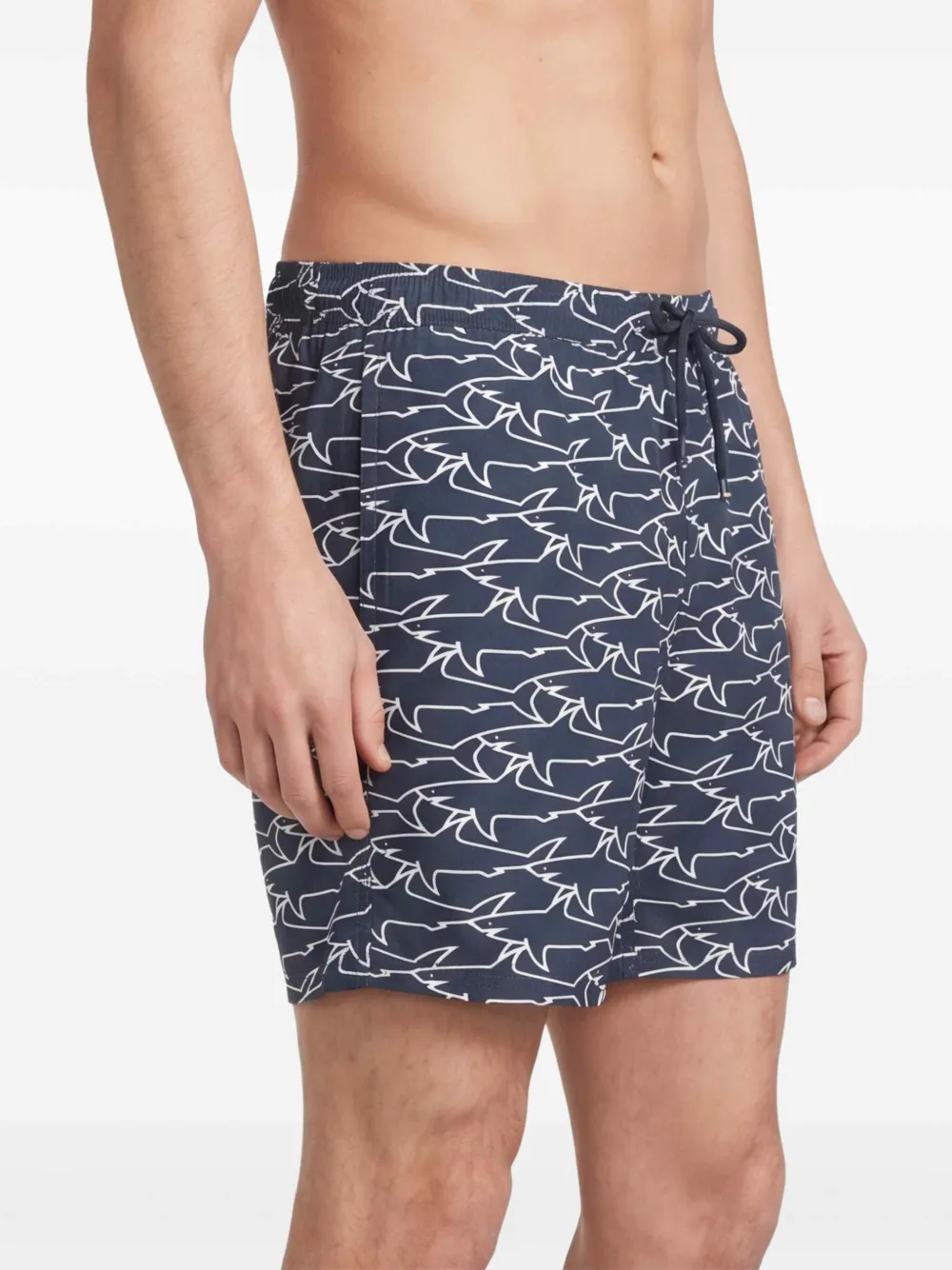 Paul & Shark Zwembroek met print Blauw