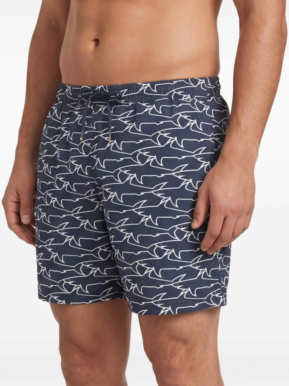 Paul & Shark Zwembroek met print Blauw