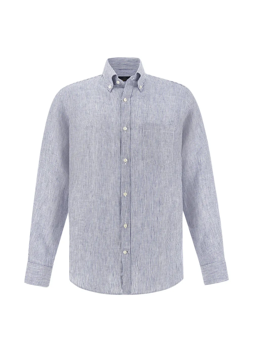 Paul & Shark striped-pattern linen shirt - Blu
