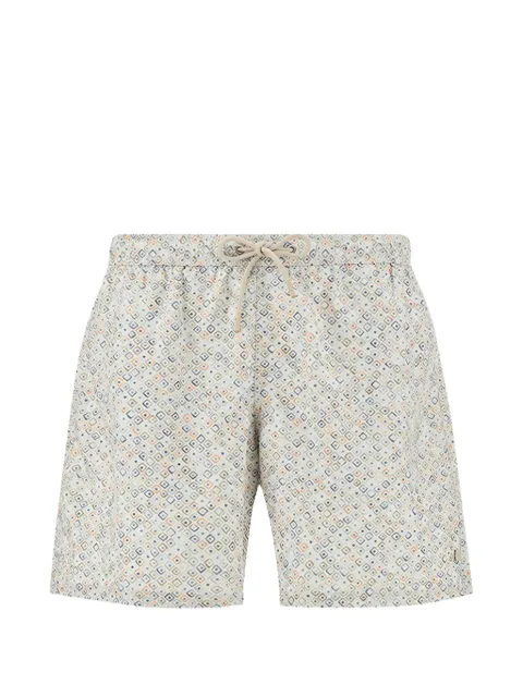 Paul & Shark Geometric Watercolor print swim shorts