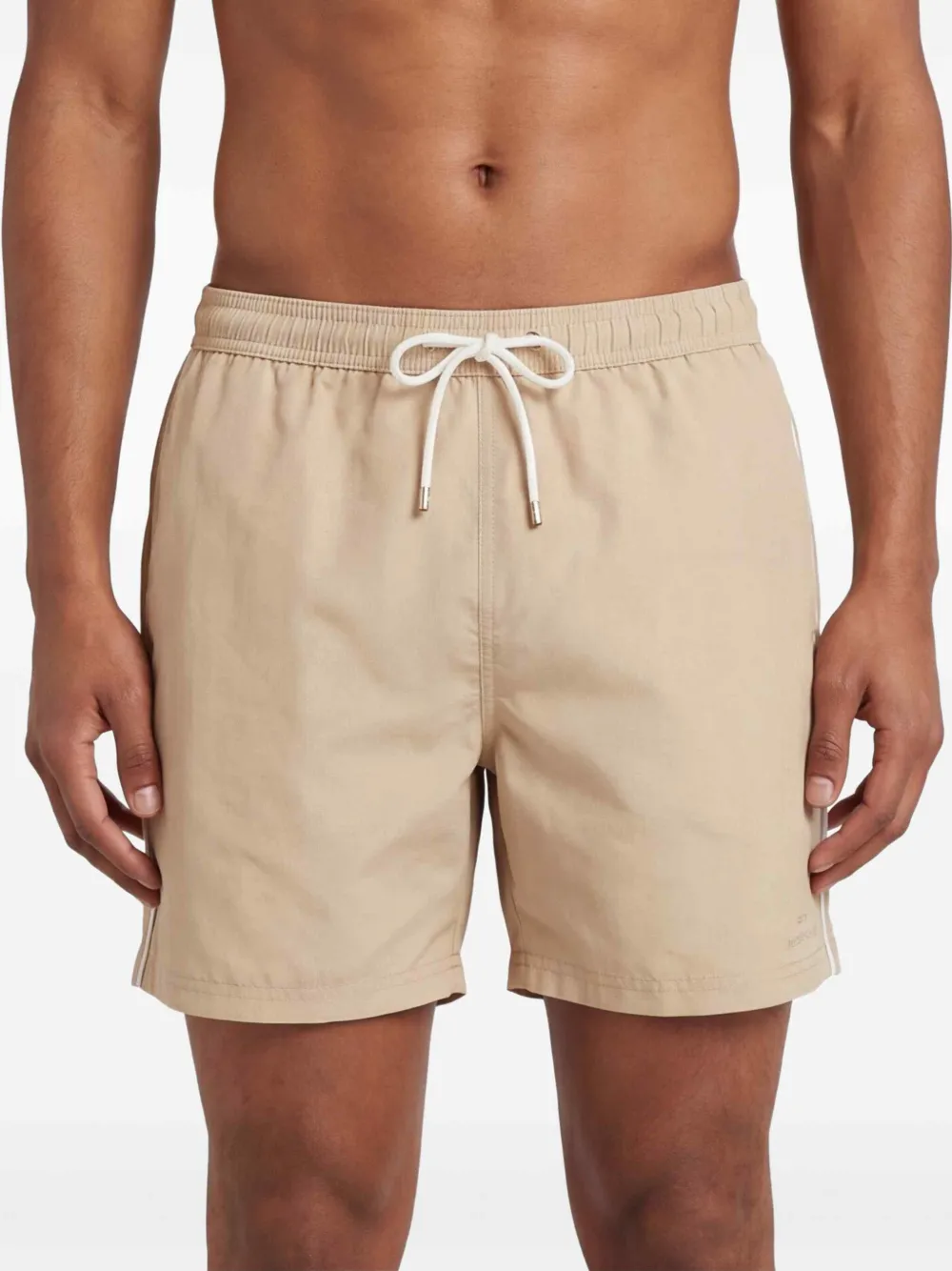 Paul & Shark Zwembroek met geborduurd logo Beige