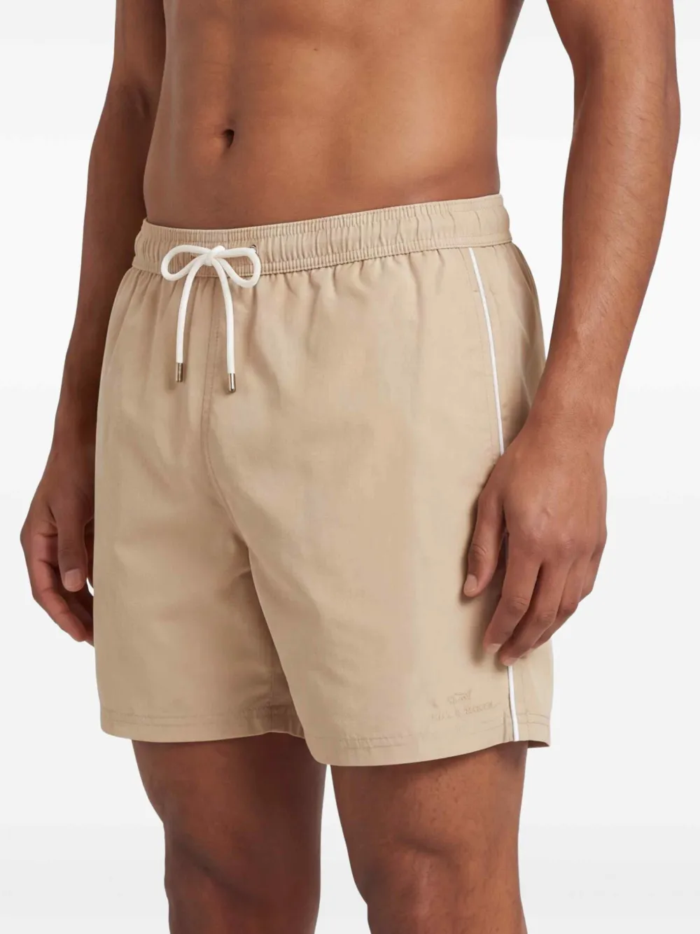 Paul & Shark Zwembroek met geborduurd logo Beige