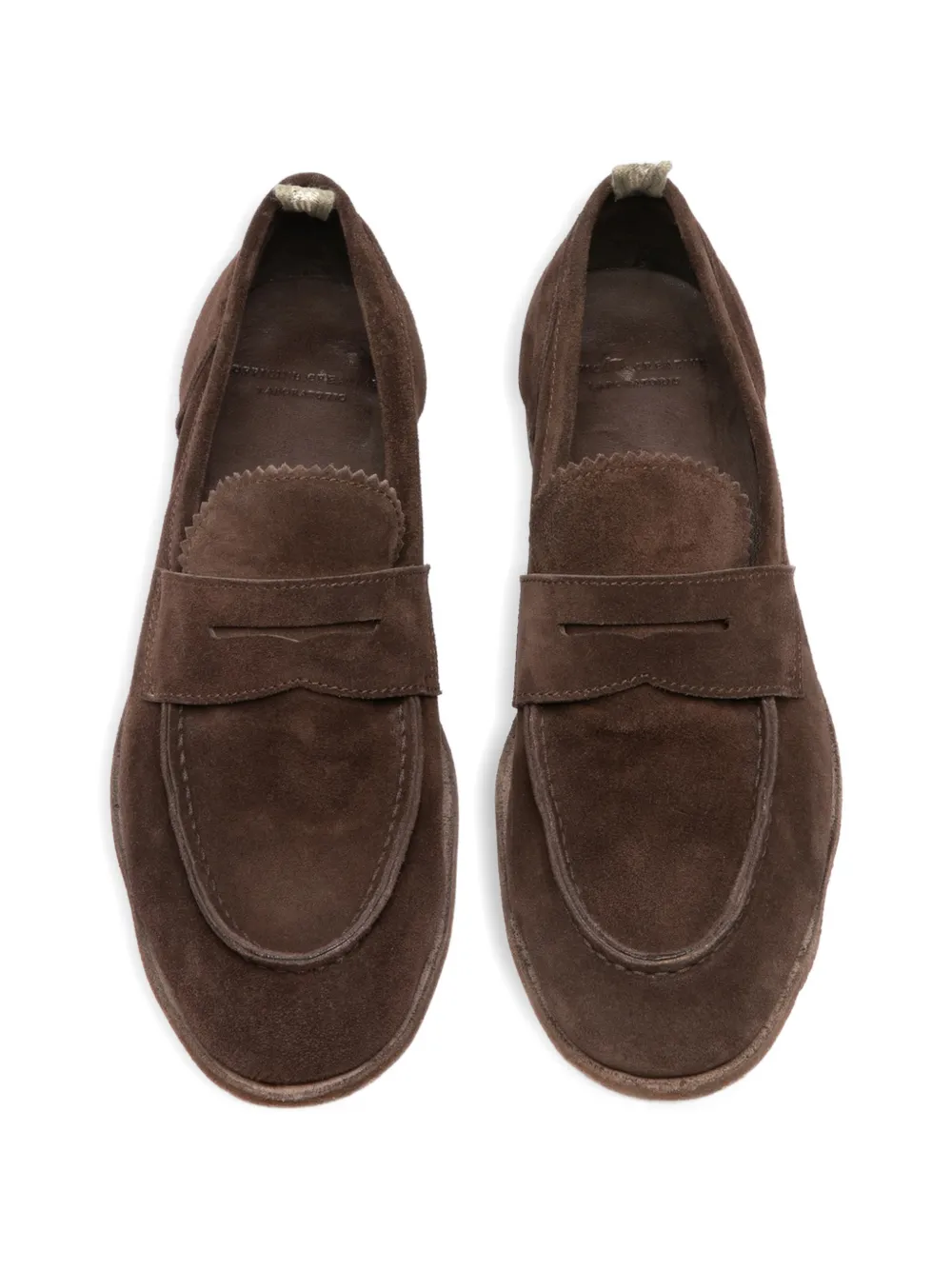 Officine Creative Loafers met gekerfd vlak Bruin