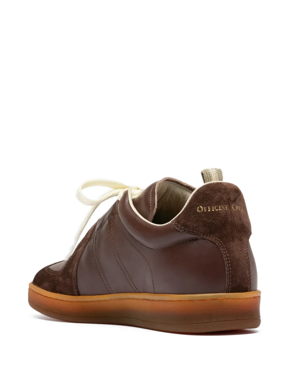 Officine Creative Militia 102 leren sneakers Bruin