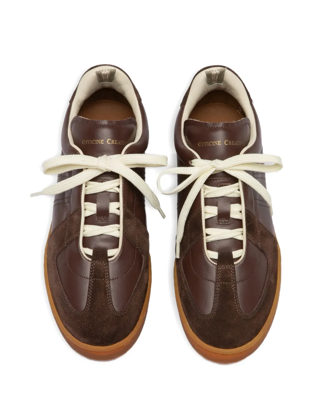 Officine Creative Militia 102 leren sneakers Bruin
