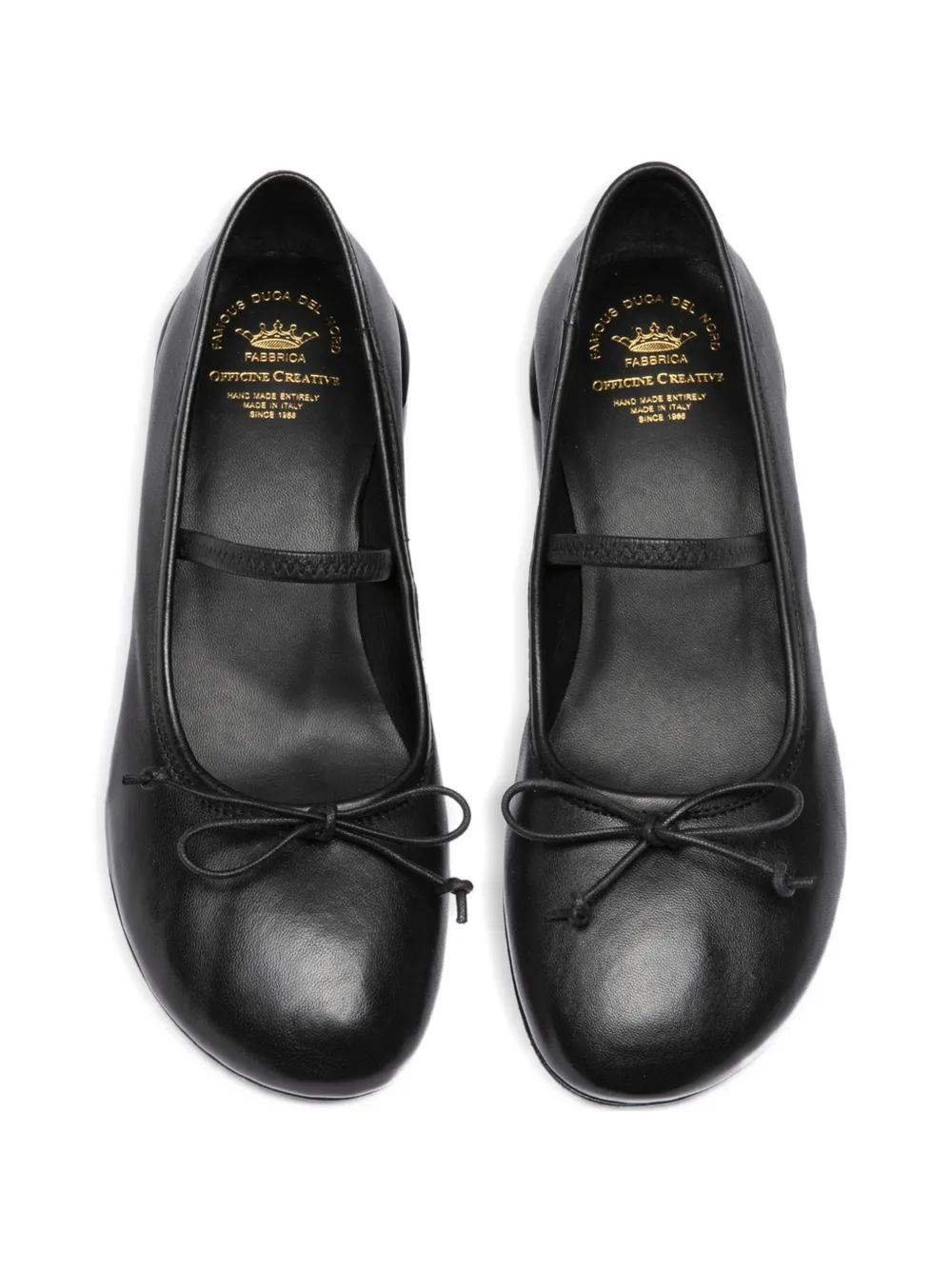 Officine Creative Flore loafers met strikbandje Zwart