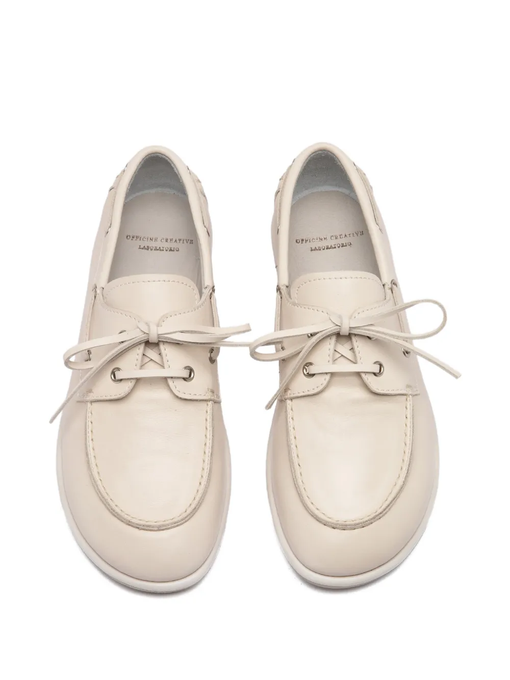Officine Creative Love 101 loafers met veters Beige