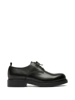 Jacquemus Les Pavane Leather Derby Shoes | Black | FARFETCH