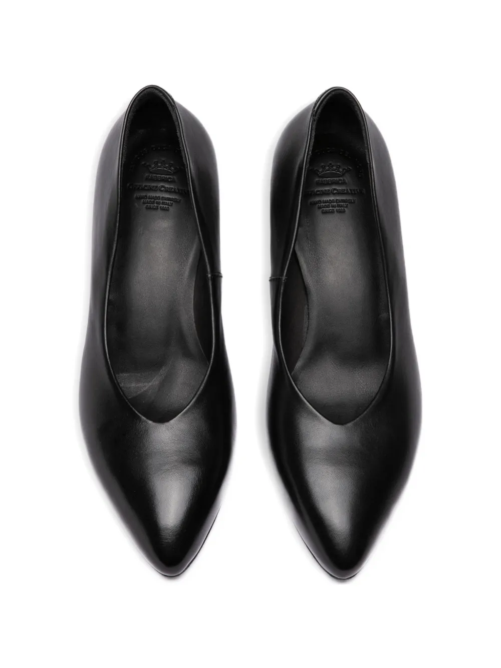 Officine Creative Suzy leren pumps met puntige neus Zwart