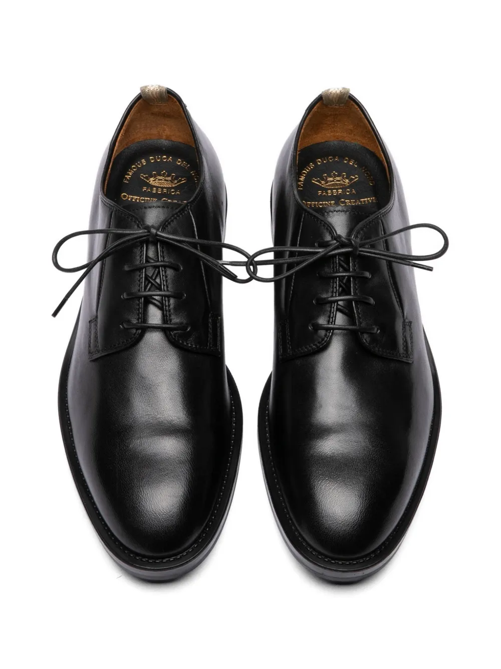 Officine Creative Derby schoenen van nappa leer Zwart