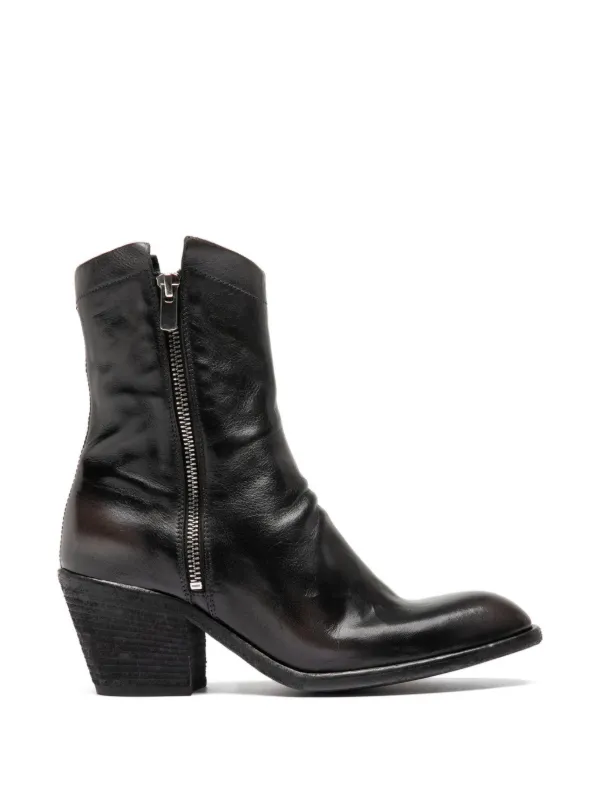 Officine Creative Sydney Side Zip Boots in Black