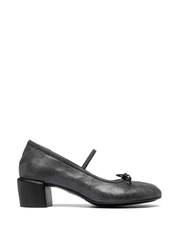 Officine Creative Flore Bow-strap Loafers in Grey