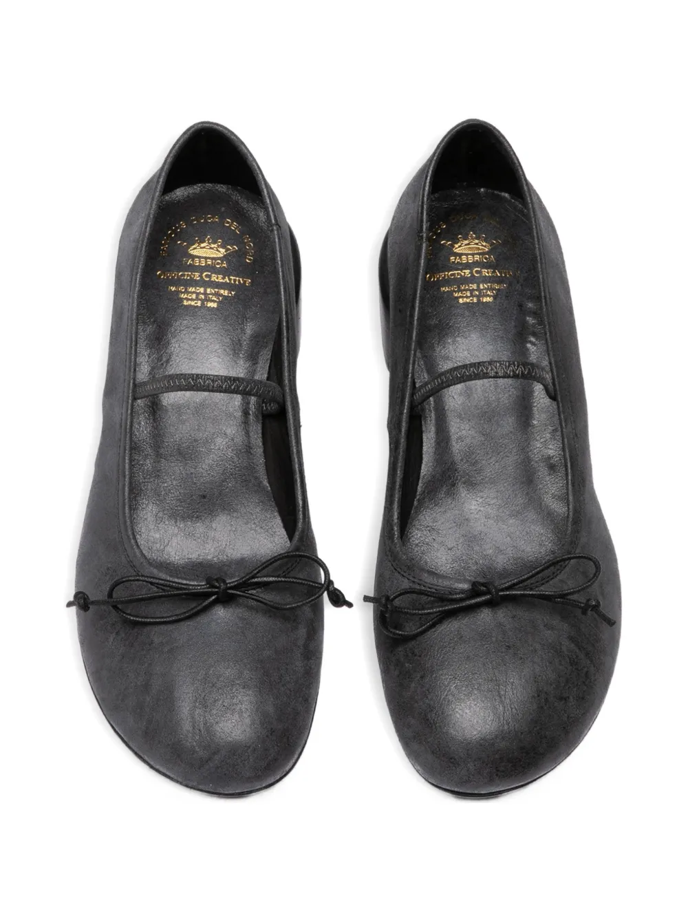 Officine Creative Flore loafers met strikbandje Grijs