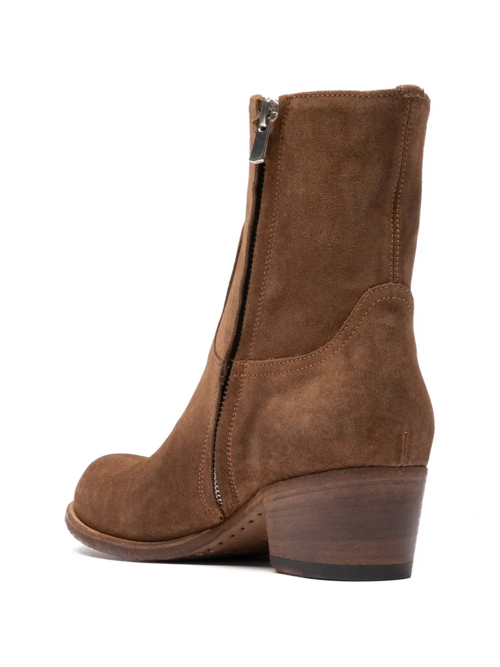 Officine Creative Wade leren laarzen met rits Bruin