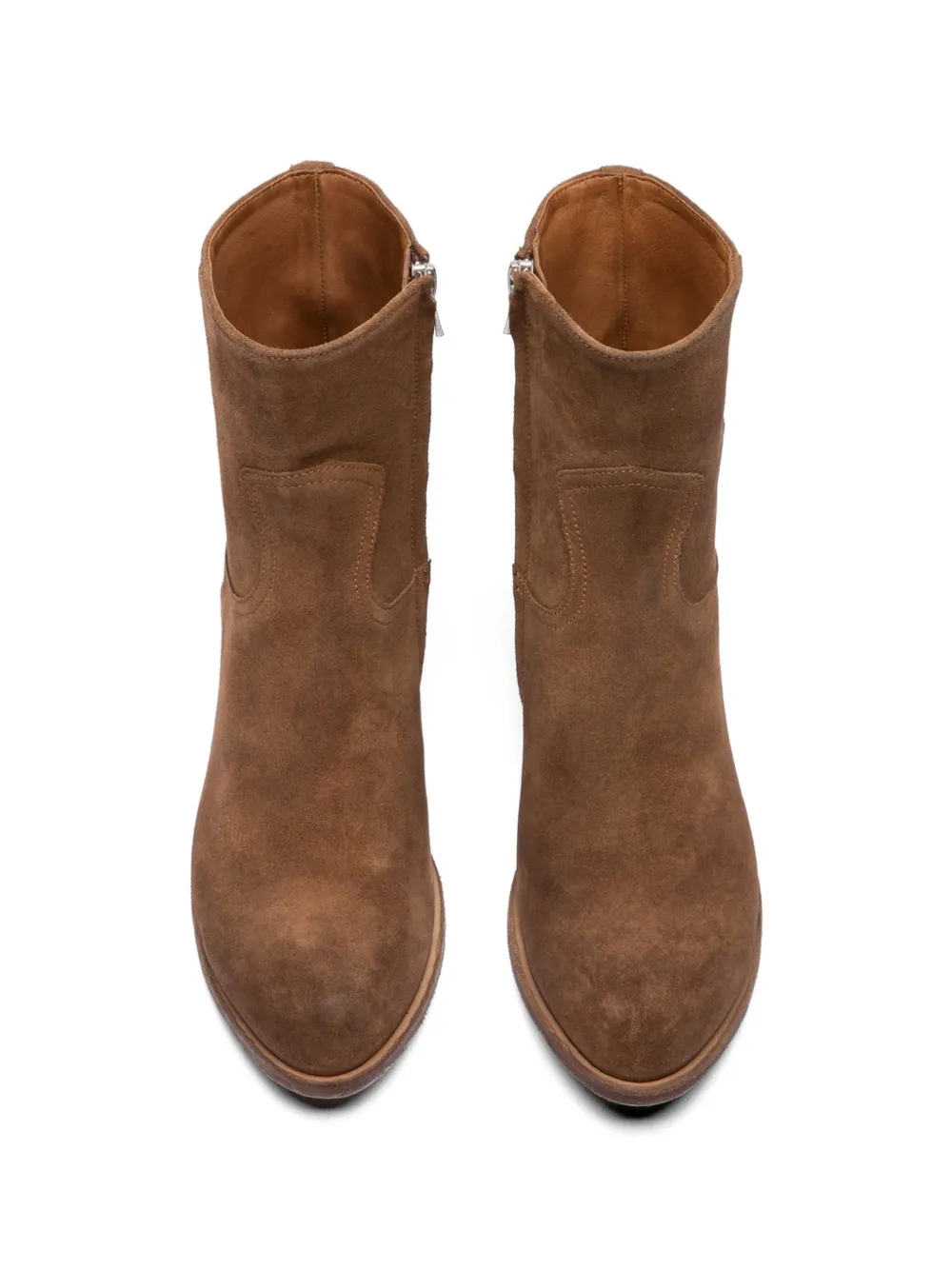 Officine Creative Wade leren laarzen met rits Bruin