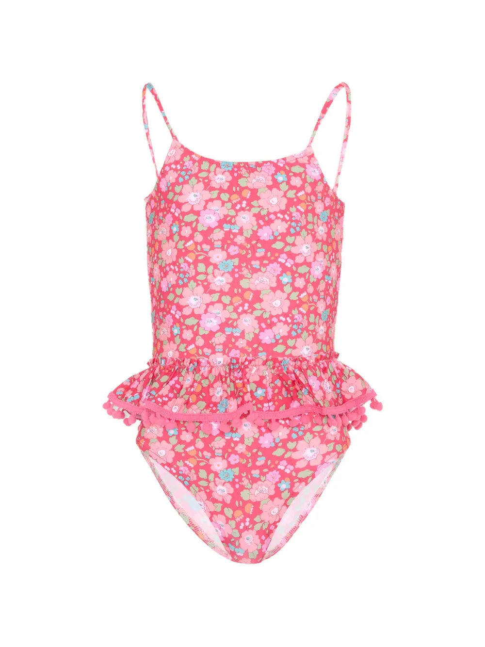 Pesciolino Rosso Kids floral ruffled swimsuit - Rosa