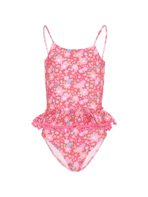 Pesciolino Rosso Kids floral ruffled swimsuit