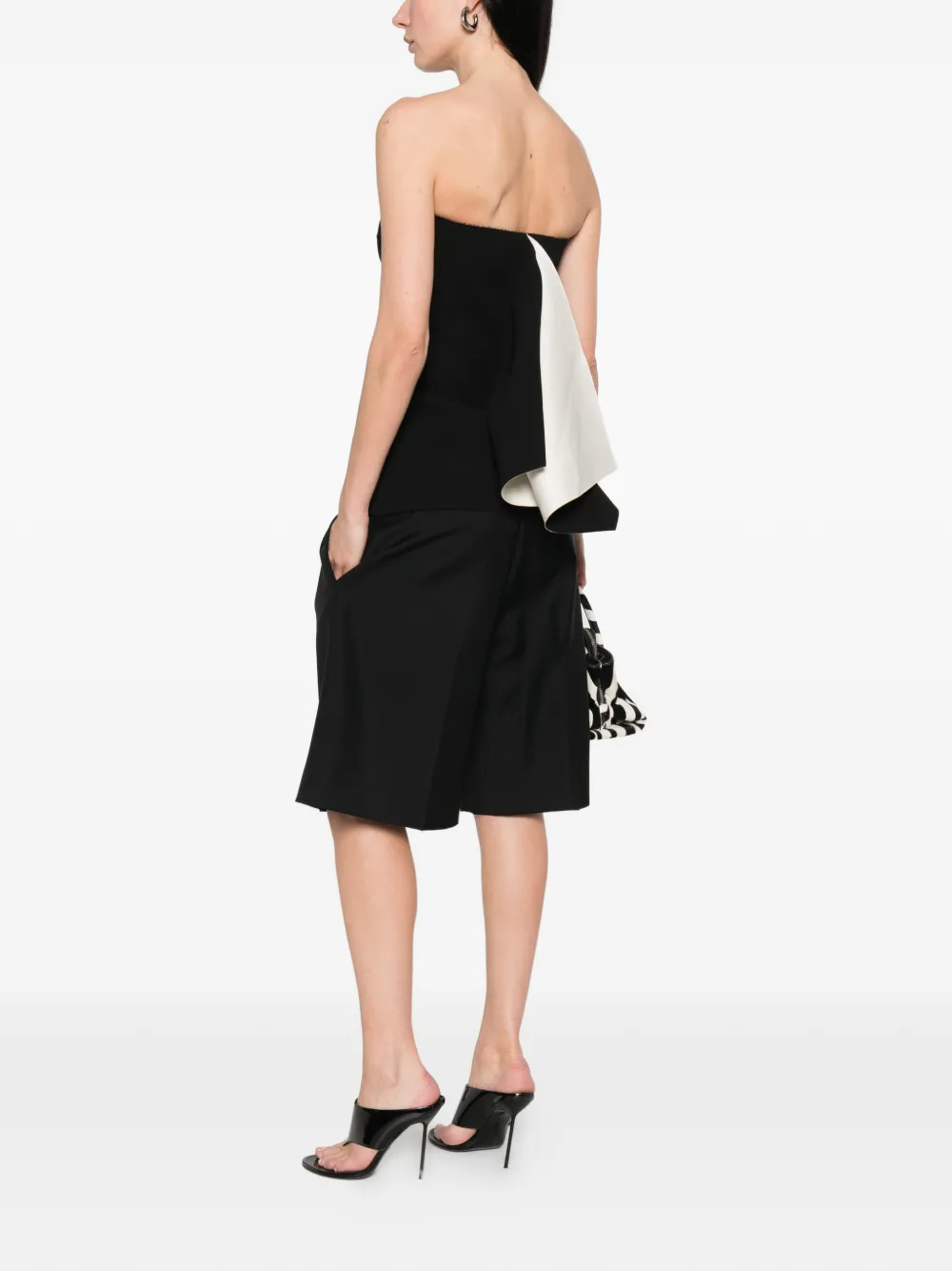  Entire Studios Strapless Panelled Top - Black 