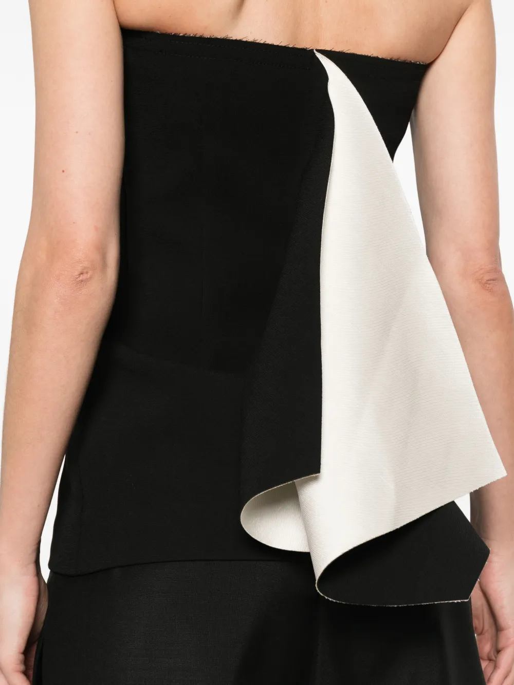 ENTIRE STUDIOS Strapless top met vlakken Zwart