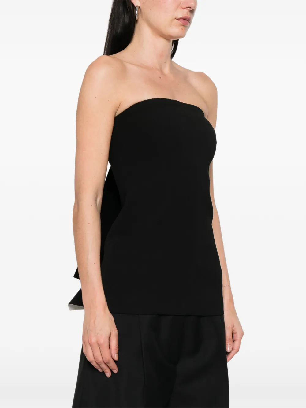 ENTIRE STUDIOS Strapless top met vlakken Zwart