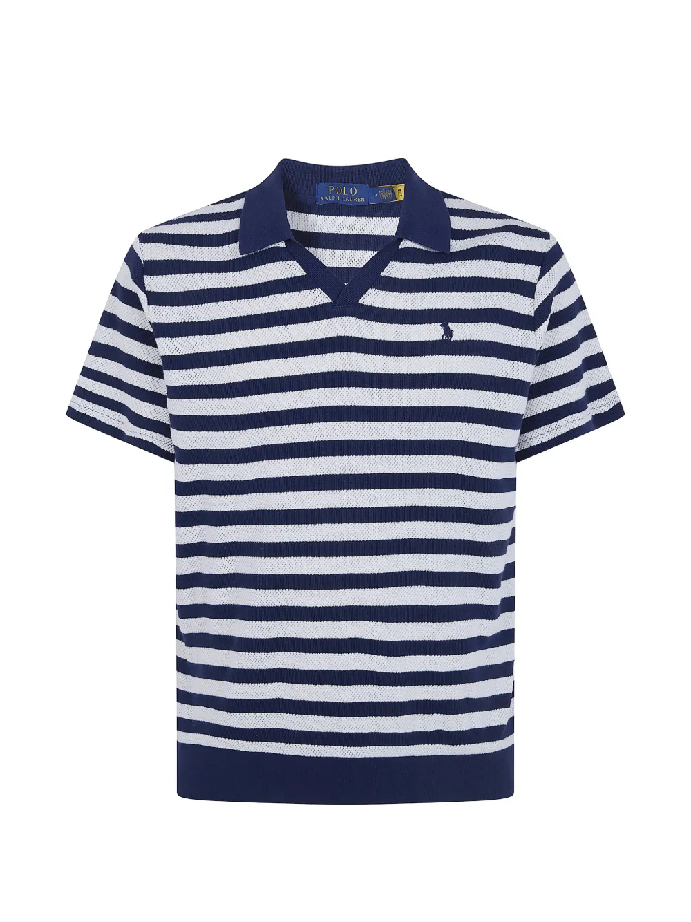 Polo Ralph Lauren pointelle-knit striped polo shirt - Blau