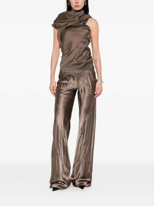 トップス entire studios ENTIRE STUDIOS asymmetric-neck Top | Brown | FARFETCH CA