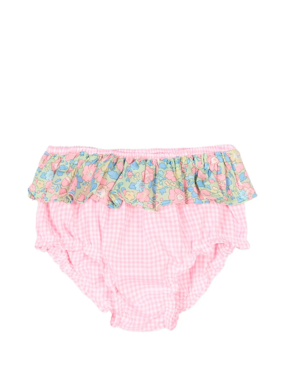 Pesciolino Rosso Kids Bikinislip met gingham ruit - Roze